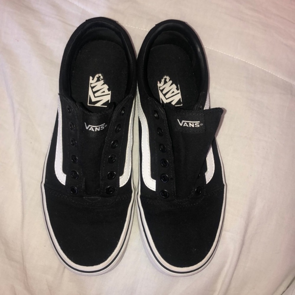 Black and white classic vans.